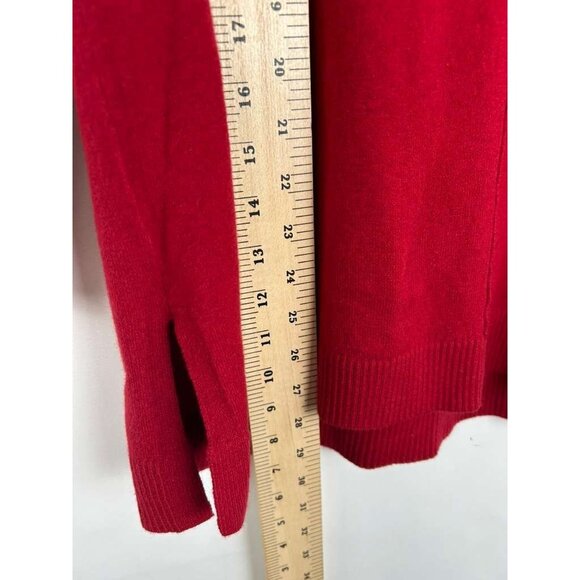 J Jill Women's Medium Red Sweater Long Sleeve Round Neck Pullover - Picture 5 of 11